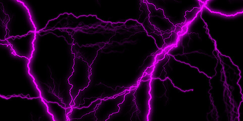  abstract light pink lighting natural thunder realistic magic overlay bright glowing effect on black. Glowing wavy lines template Color lightning concept in the dark energy magic abstract background. 