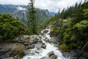 Yosemite National Park Spring of 2025 Bridalveil Fall, El Capitan, Cathedral Rocks and Spires 