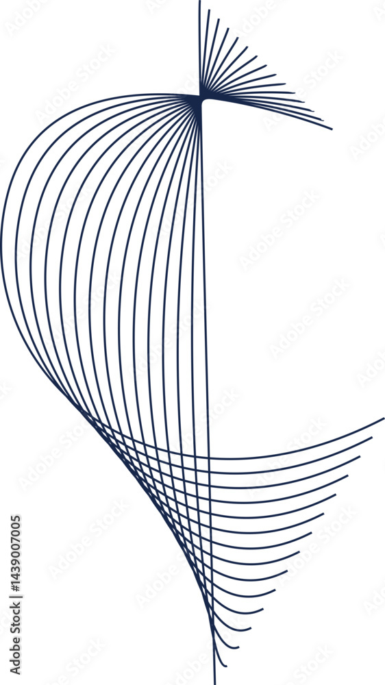 Poster abstract wave element design set