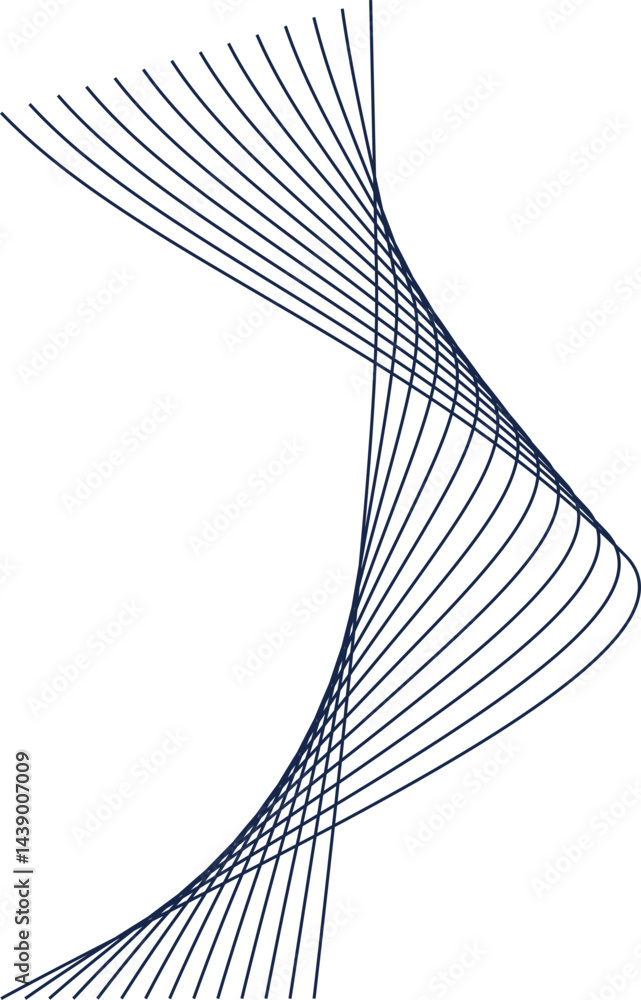 Poster abstract wave element design set