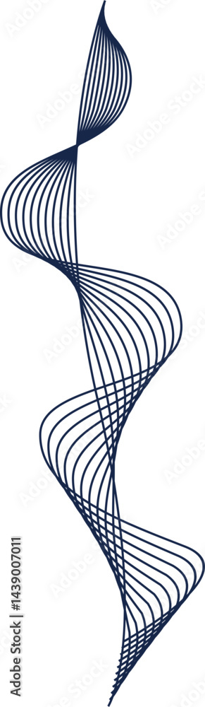 Poster abstract wave element design set