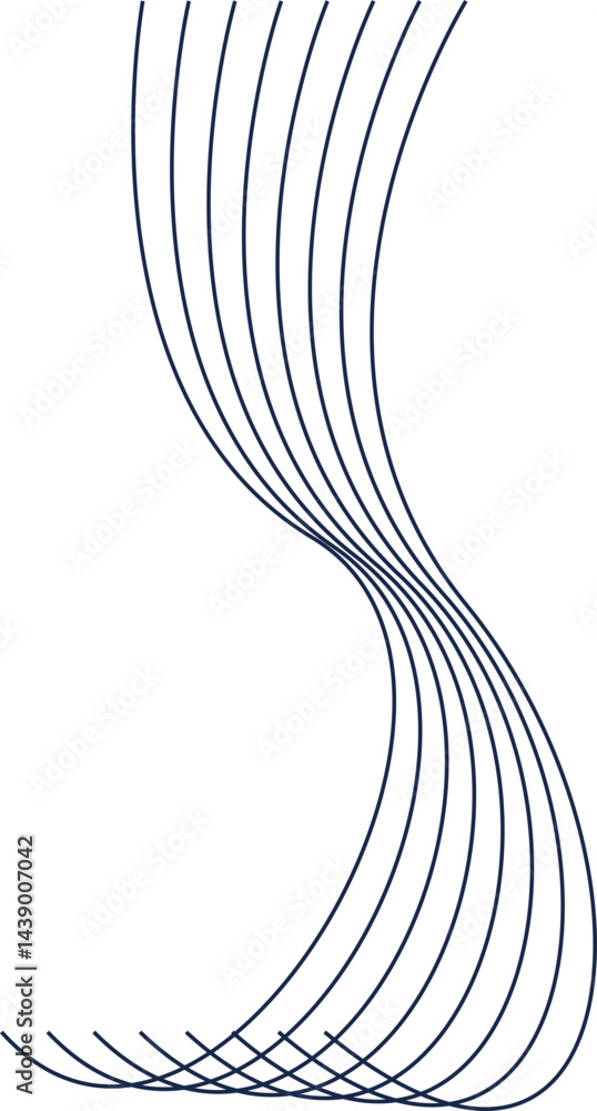 Poster abstract wave element design set