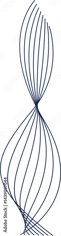 Poster abstract wave element design set
