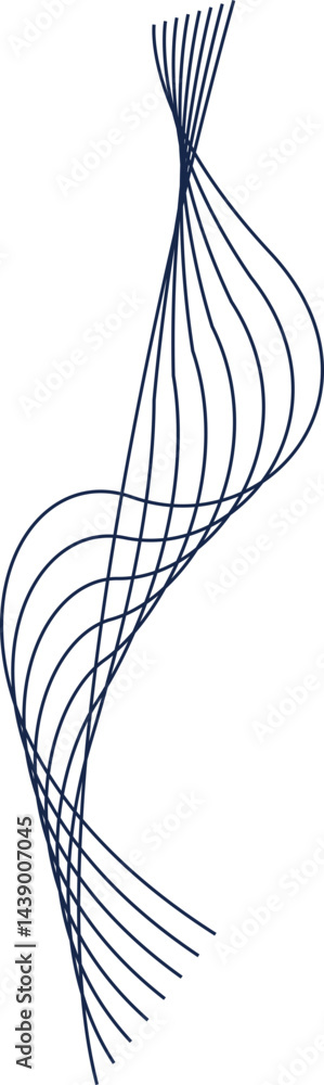 Poster abstract wave element design set