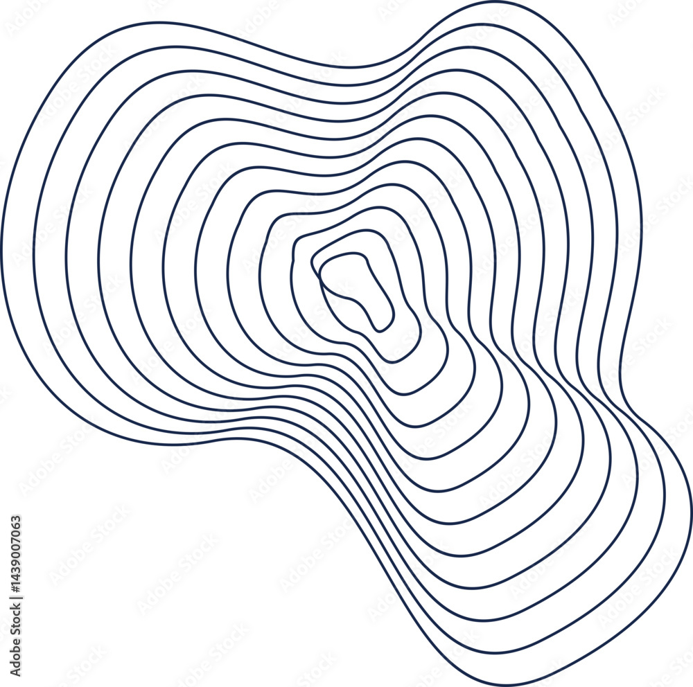 Poster abstract wave element design set
