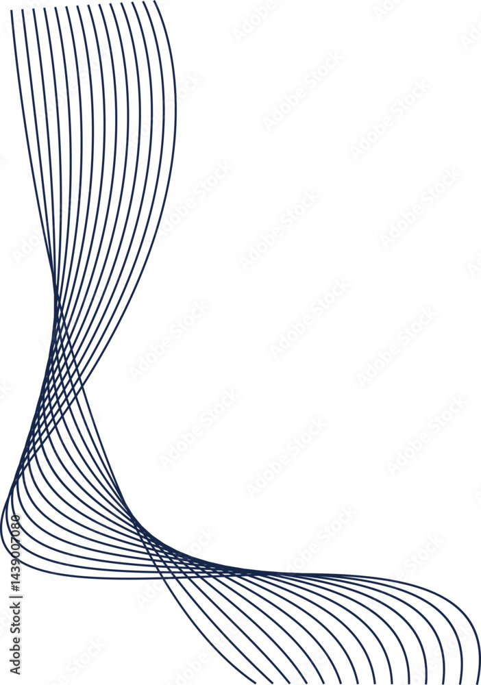Poster abstract wave element design set