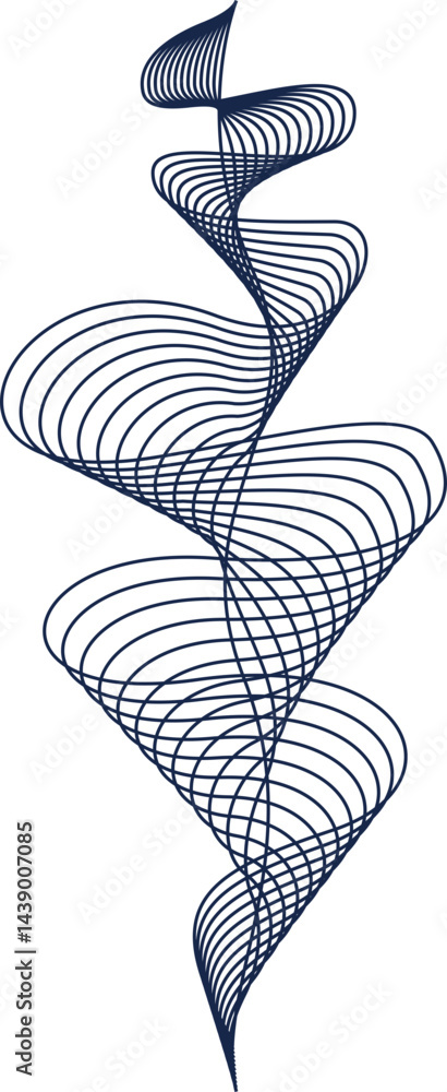 Poster abstract wave element design set