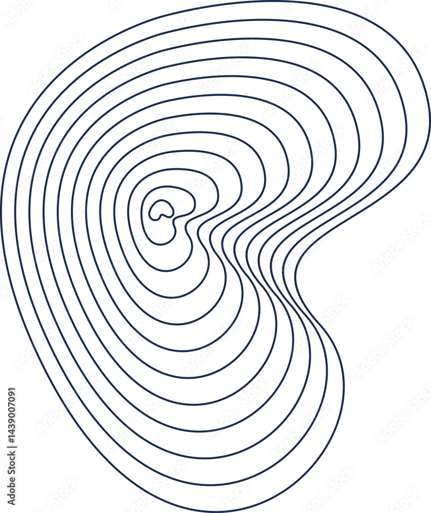 Poster abstract wave element design set