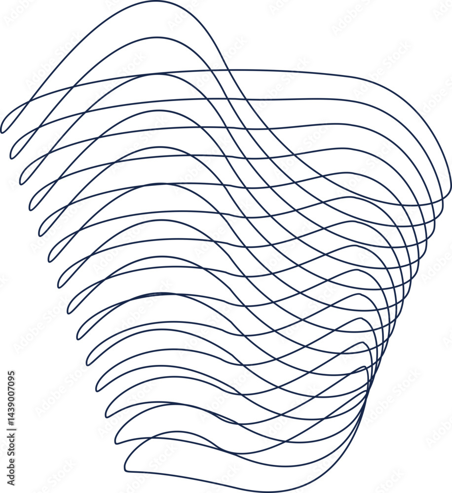 Poster abstract wave element design set