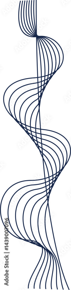 Poster abstract wave element design set