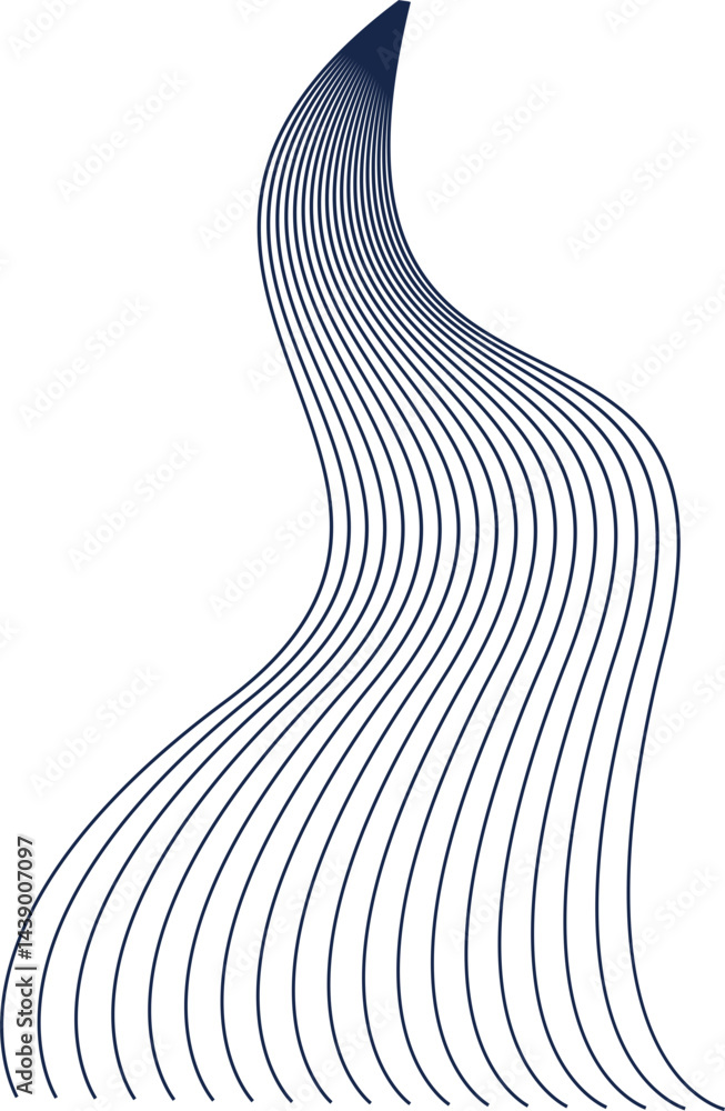 Poster abstract wave element design set