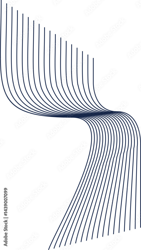 Poster abstract wave element design set
