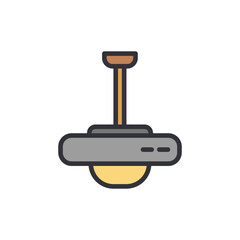 Chandelier colored icons, minimalist vector illustration ,simple transparent graphic element .Isolated on white background