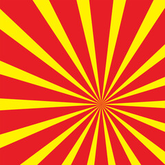 Sun Burst or Rays vector illustration background. Vivid yellow sunburst Background.