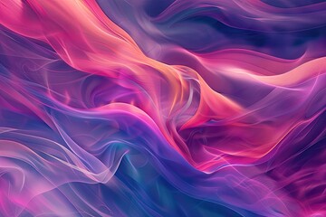 abstract colorful smoke on a dark background ,Vibrant Abstract Smoke Waves Background in Orange, Pink, and Blue Hues for Design and Wallpaper