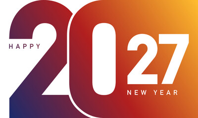 2027 new year template design with dark to light color combination