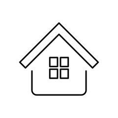 Minimalist Home Icon: A simple and modern icon of a house, showcasing the essence of home in a clean and elegant design.