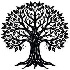 Banyan Trees icon set on white background