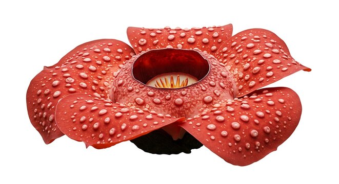 raflesia flower blooming isolated white background
