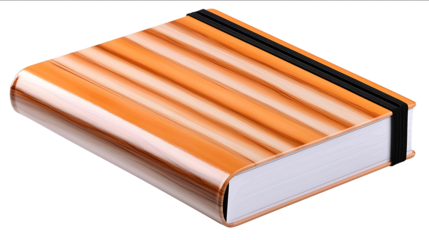 Highquality photorealistic image of a professional notebook with a woodentextured cover isolated on a pure white background with ample whitespace around the edgesA notebook with a w