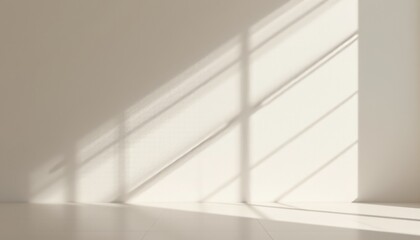 Obraz premium Light and Shadow on Beige Wall