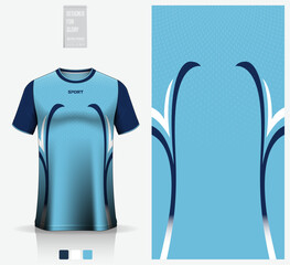 Fabric textile pattern design for football, soccer, American football, rugby, badminton, cycling, athletic, basketball, baseball, espotrs, motocross or sportswear. Sport jersey mockup for football kit