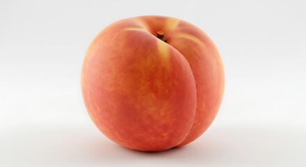 a peach isolated on white background taste delicious and fresh