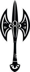 Fantasy Battle Axe Vector Set of Medieval Weapon Logo Design V20
