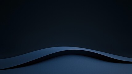 A sleek, minimalist image featuring a smooth, flowing wave design in shades of blue against a dark background, evoking a sense of calm and sophistication.