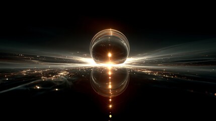 Radiant Sphere of Light in Darkness