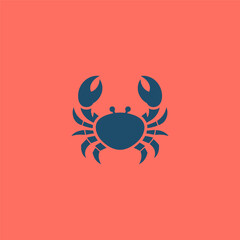 Crab Logo A bold crab with sharp claws representing resilience and adaptability