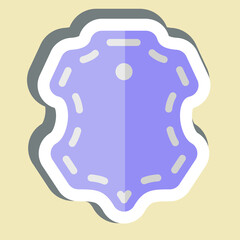 Sticker Sheepskin. related to Fabric symbol. design editable