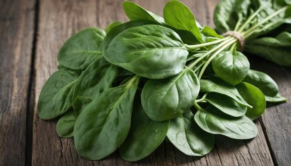 Fototapeta premium Fresh green baby spinach leaves natural background 1