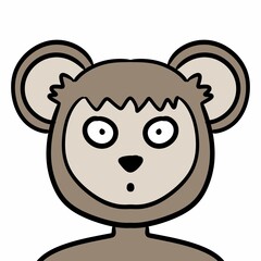 isolated cartoon cute monkey cartoon