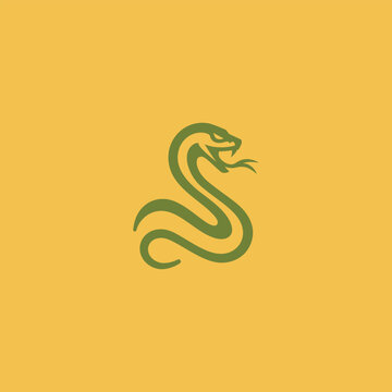 Snake Logo A coiled serpent embodying transformation and intelligence