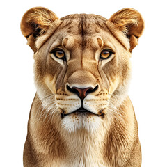 Obraz premium Realistic vector image of a regal lioness isolated on transparent background
