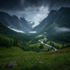 mountain landscape in the mountains