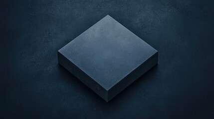 A minimalist square object with a textured surface, set against a dark background, creating a modern and sophisticated aesthetic.