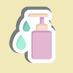 Sticker Hand Wash. related to Fabric symbol. design editable