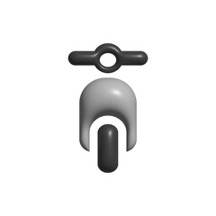 3d motorcycle front view transparent background