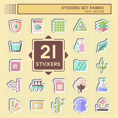 Sticker Set Fabric. related to Education symbol. design editable