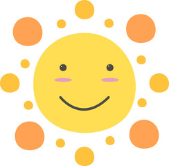 Cute Cartoon Sun Element Set
