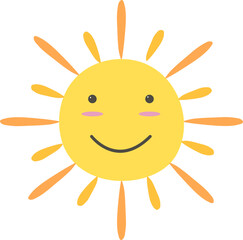 Cute Cartoon Sun Element Set