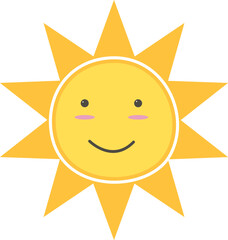Cute Cartoon Sun Element Set