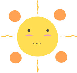 Cute Cartoon Sun Element Set