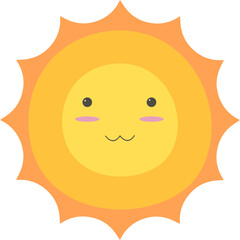 Cute Cartoon Sun Element Set