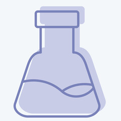 Icon Conical Flask. related to Fabric symbol. two tone style. design editable
