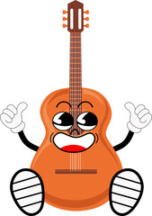 Cartoon Guitar Illustration Music Element