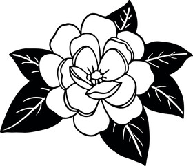 Fototapeta premium Stunning Camellia Flower Vector Art for Designers