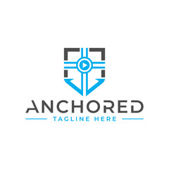 anchor cross media shield logo © idealis